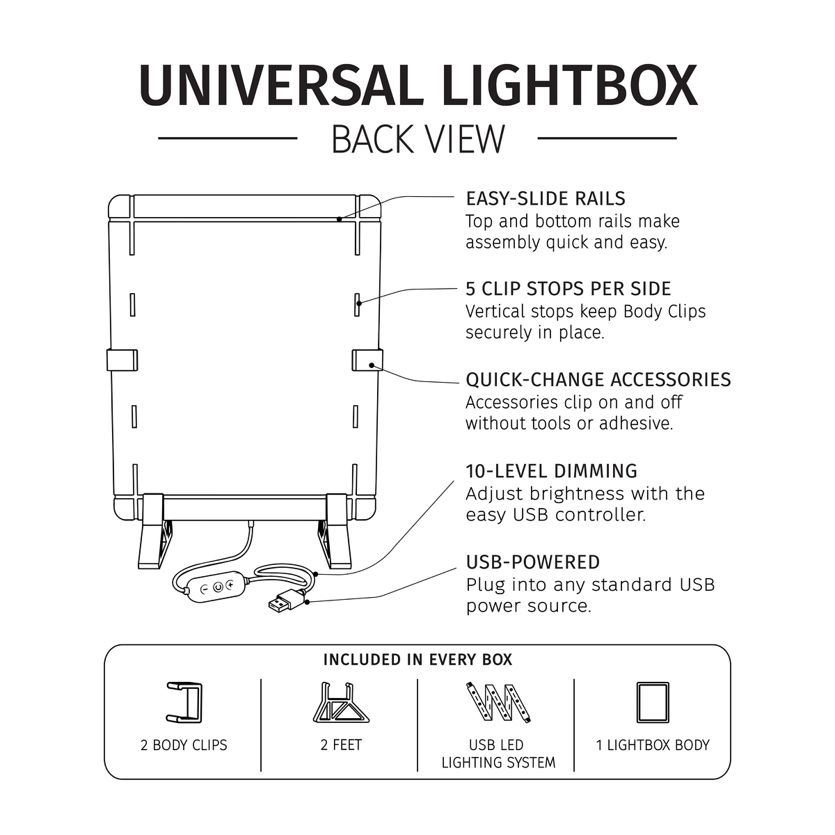 Silver Universal Lightbox