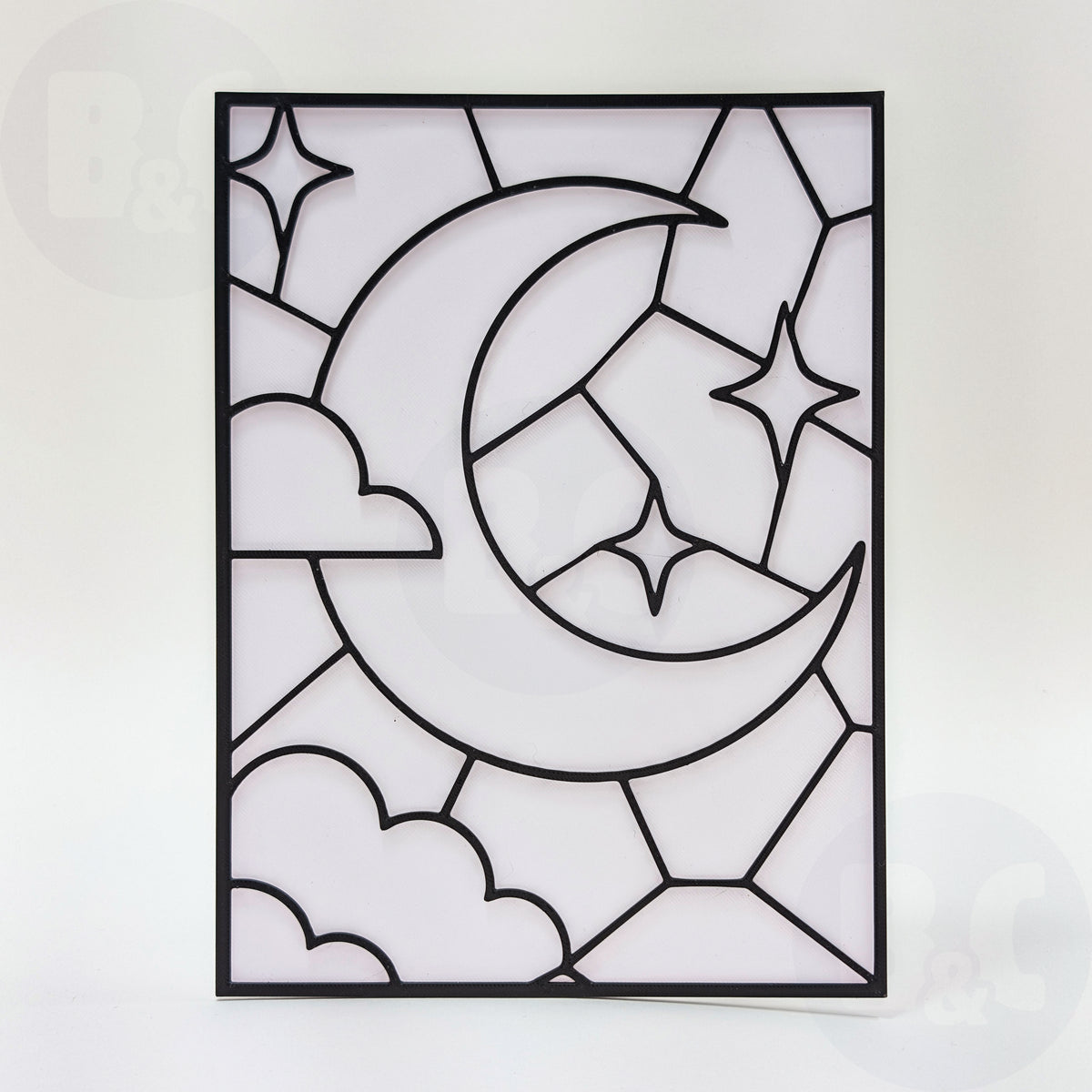 Twinkling Cresent Moon Glow Pane