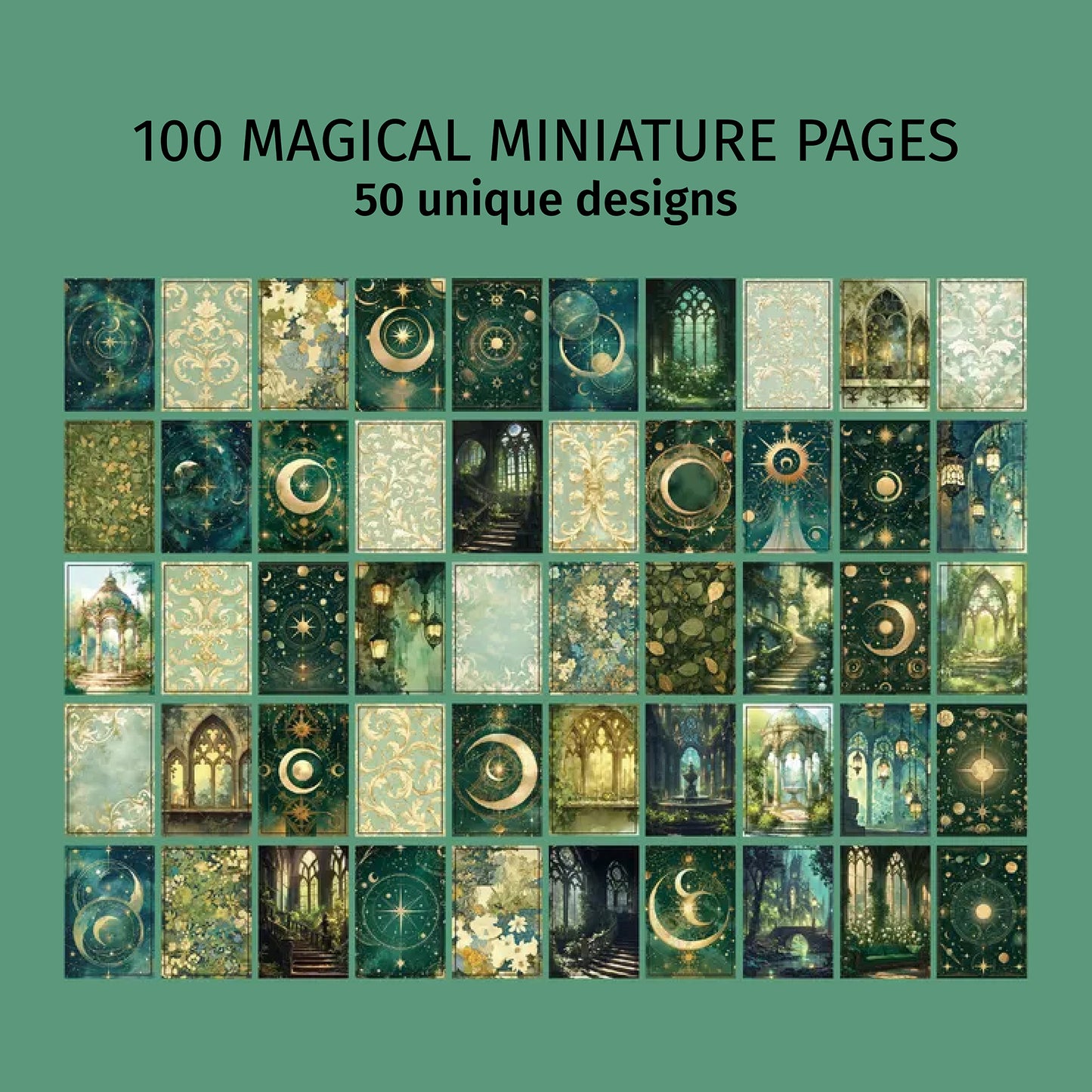 Wilderness Fantasy | Green Mini Magi Book