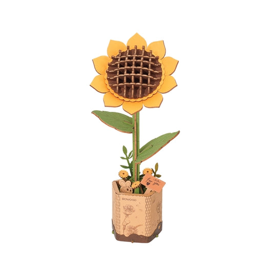 Yellow Sunflower | 3D Wood Flower Puzzle