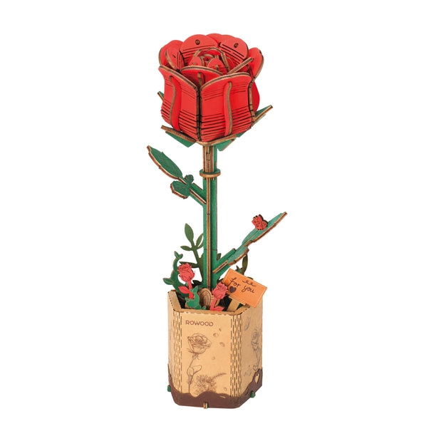 Red Rose | 3D Wood Flower Puzzle