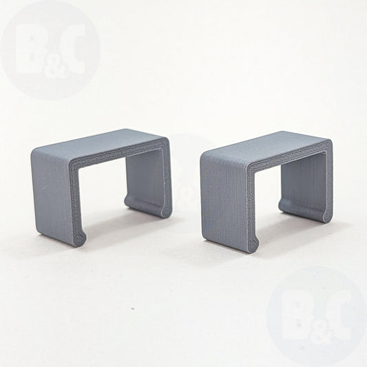 Fossil Grey Body Clips