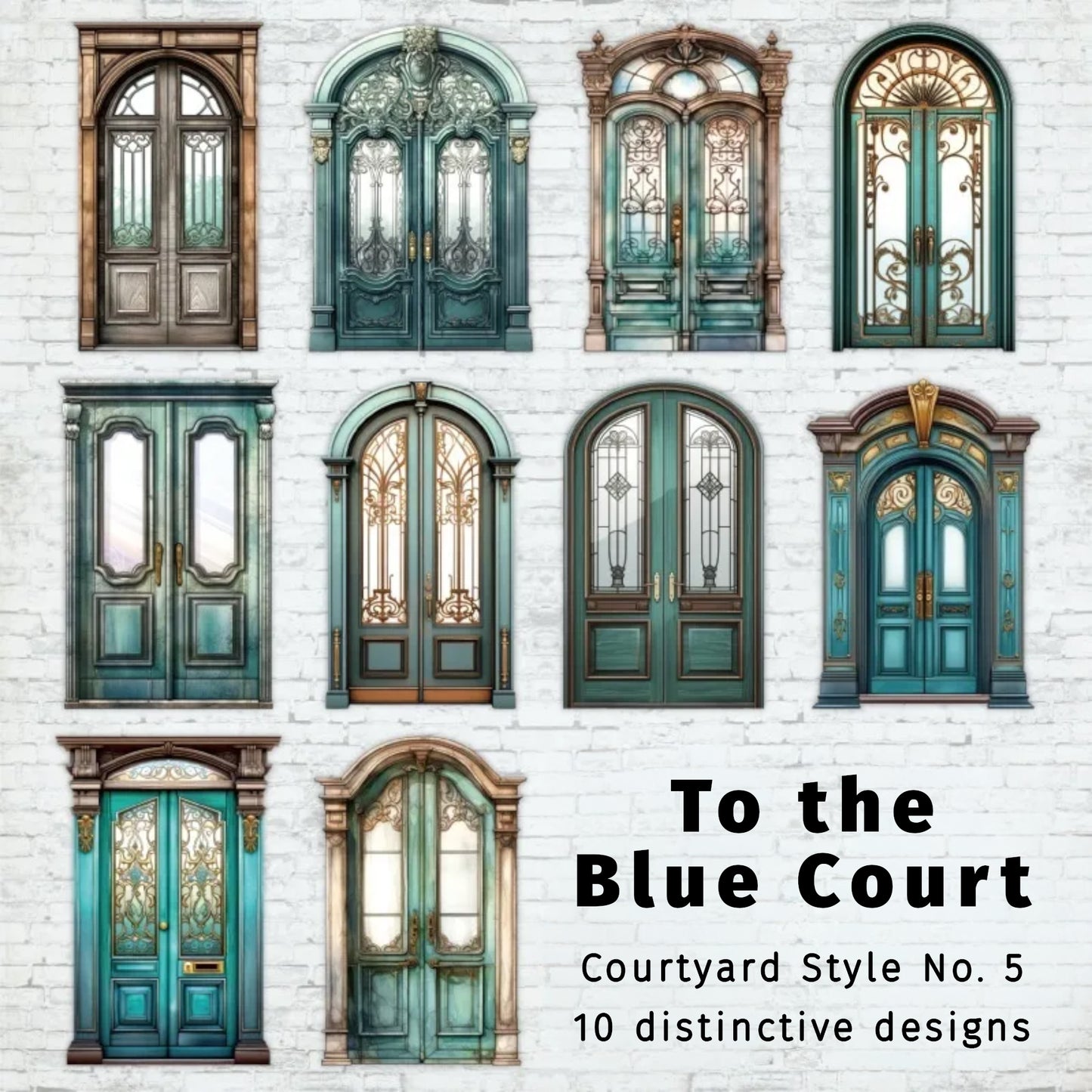 To the Blue Court | Vintage Courtyard Door Embellishments
