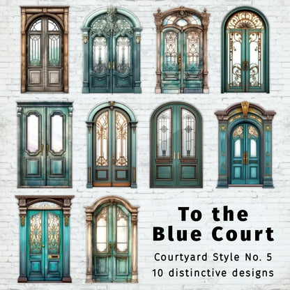 To the Blue Court | Vintage Courtyard Door Embellishments