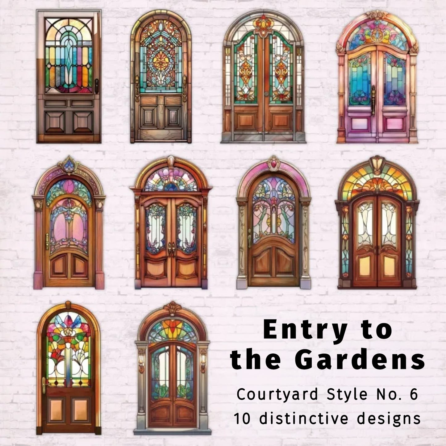 Entry to the Gardens | Vintage Courtyard Door Embellishments