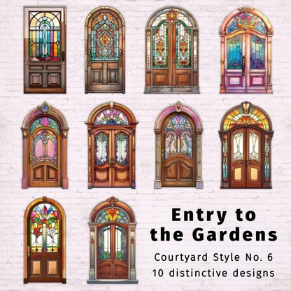 Entry to the Gardens | Vintage Courtyard Door Embellishments