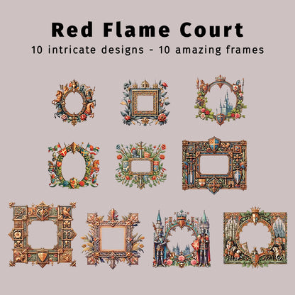 Red Flame Court | Medieval Frame Embellishments
