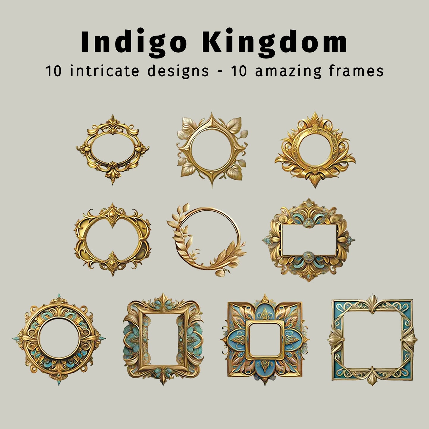 Indigo Crown Suite | Medieval Frame Embellishments