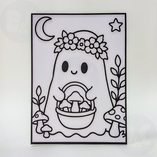 Flower Basket Ghostie Glow Pane