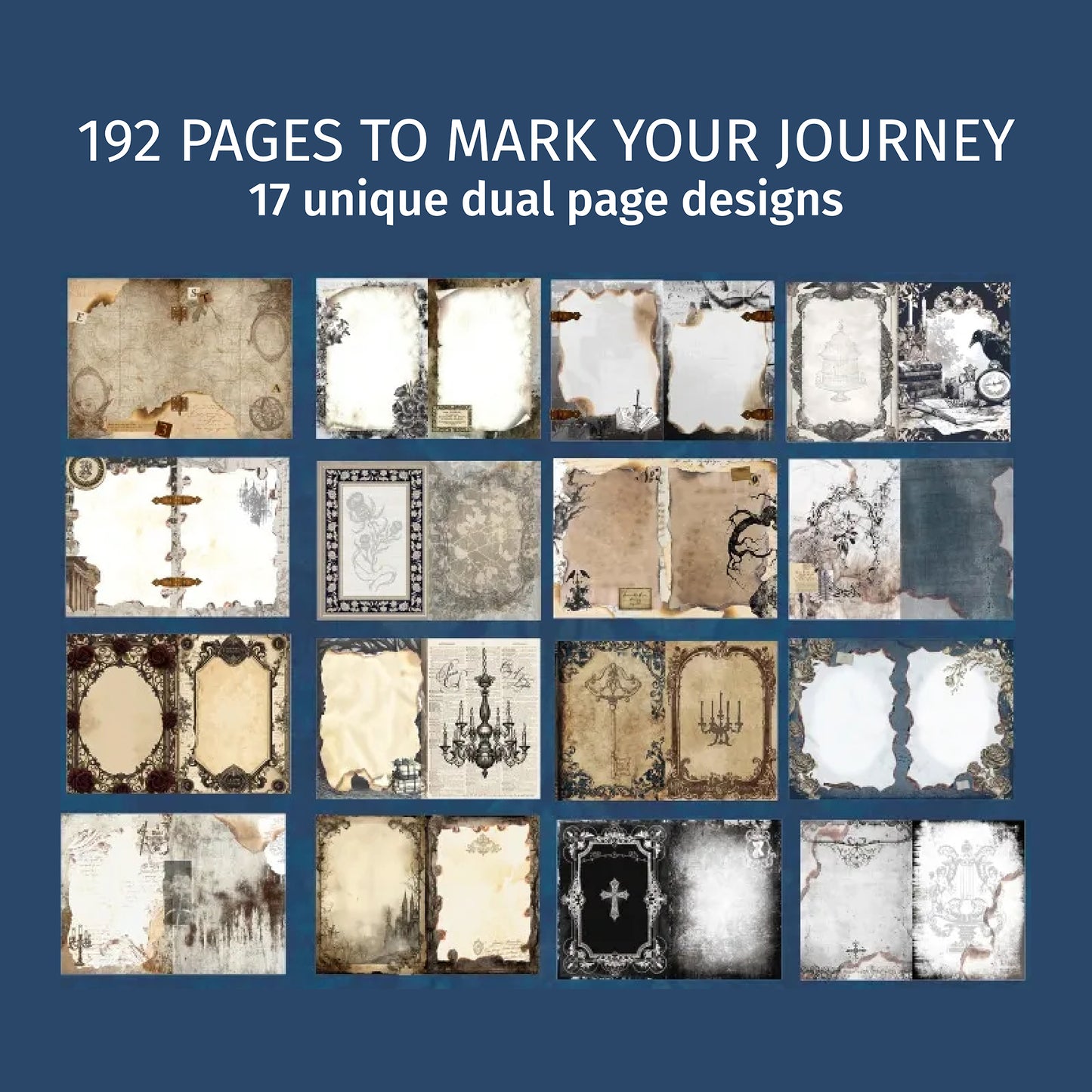 Book of Years | Blue Ornamental Blank Journal