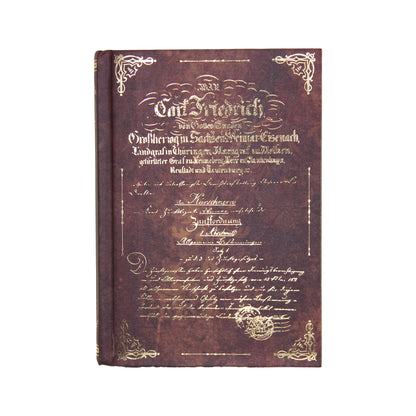 Morning Poems | Red Ornamental Blank Journal