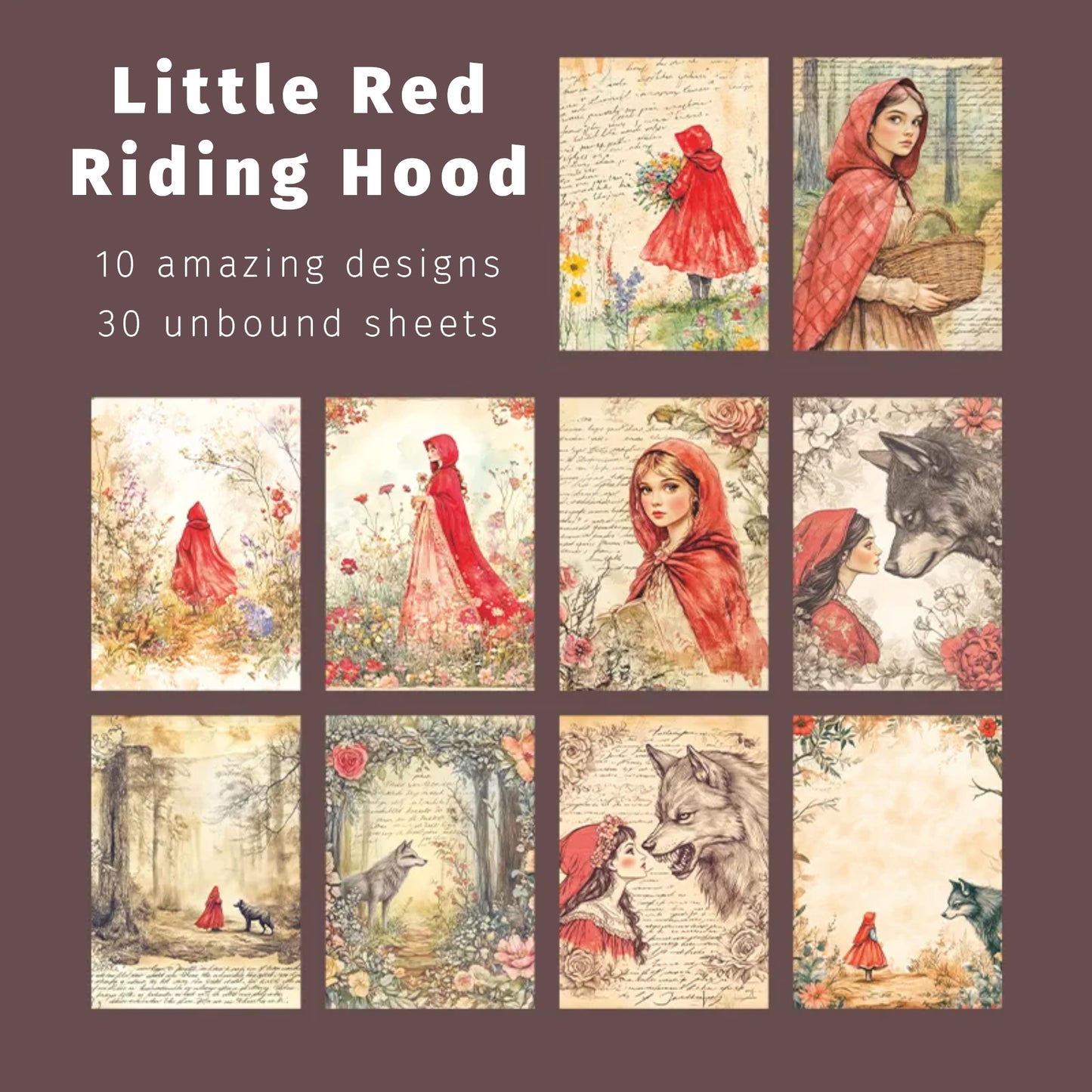Little Red Riding Hood | Fairytale Memoirs Ornamental Paper
