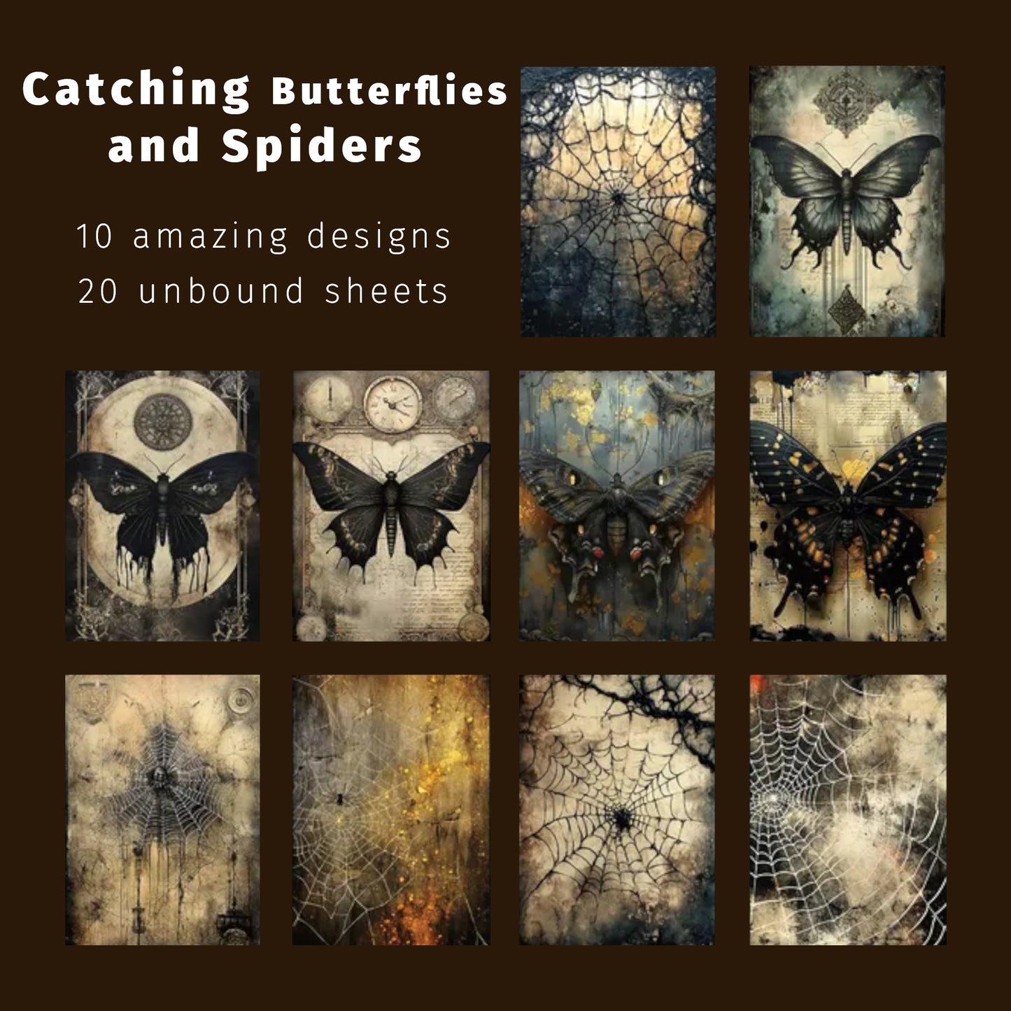 Catching Butterflies and Spiders | Macabre Ornamental Paper