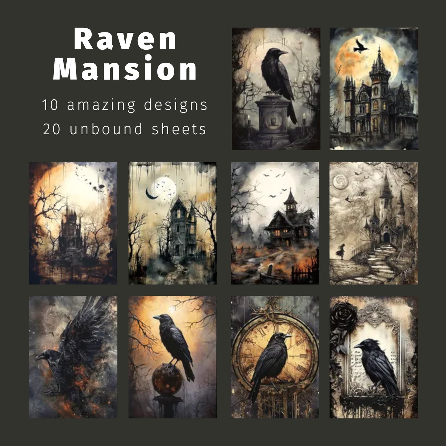Raven Manor | Macabre Ornamental Paper