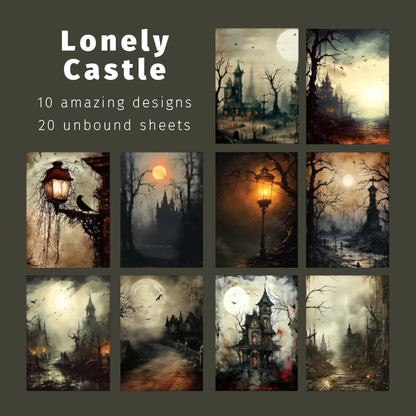 Lonely Castle | Macabre Ornamental Paper
