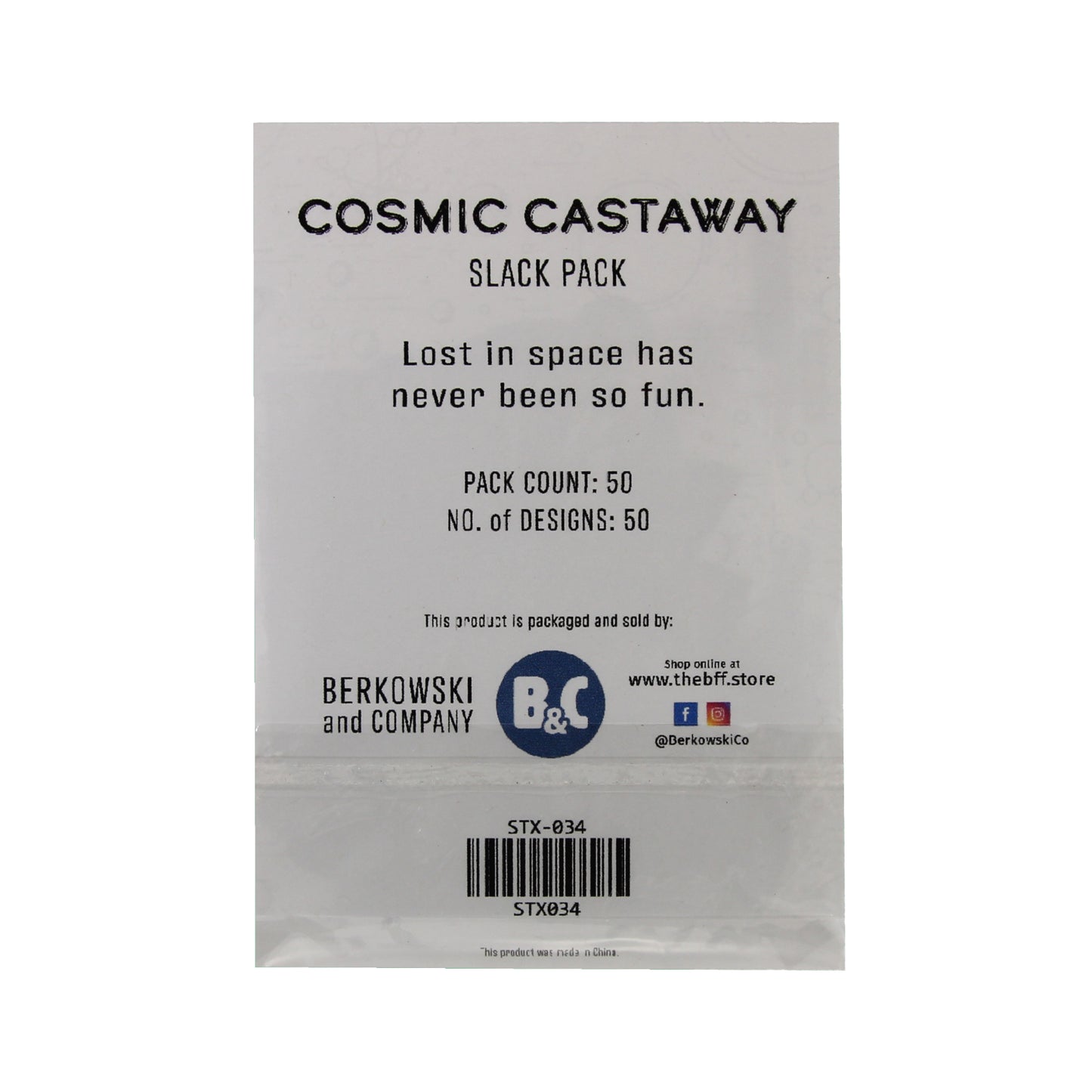 Cosmic Castaway | Black Sticker Slack Pack
