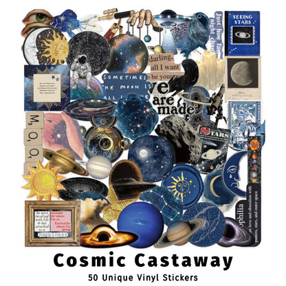 Cosmic Castaway | Black Sticker Slack Pack
