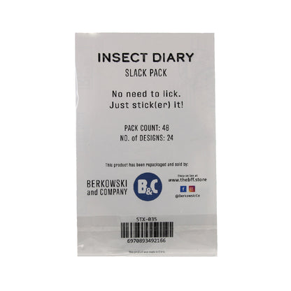 Insect Diary | Tan Stamp-Shaped Sticker Slack Pack