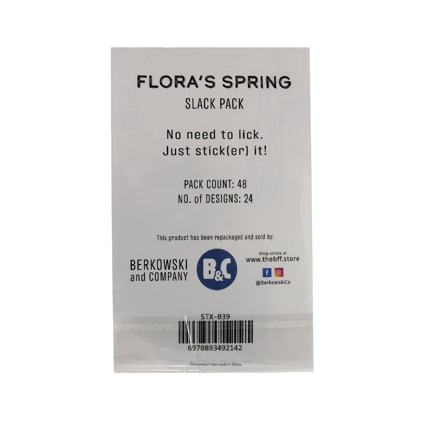 Flora's Spring | Red Stamp-Shaped Sticker Slack Pack