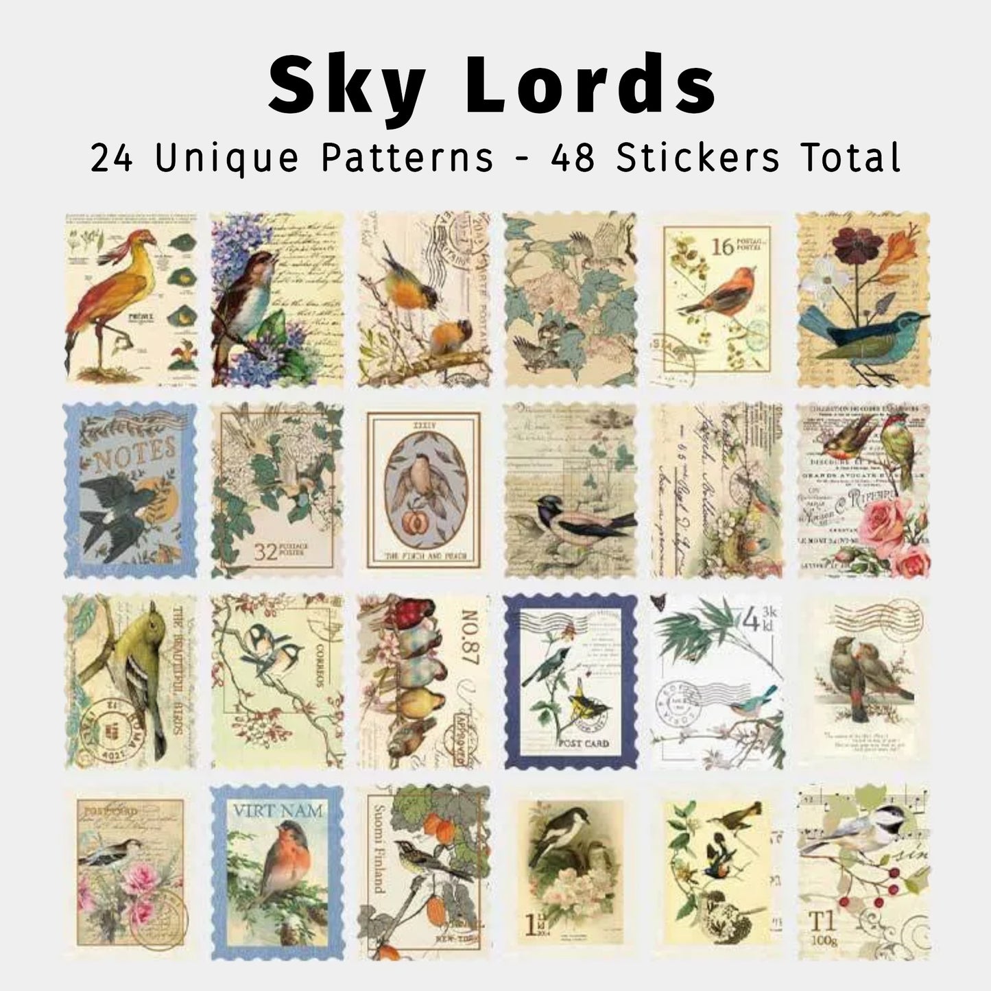 Sky Lords | Beige Stamp-Shaped Sticker Slack Pack