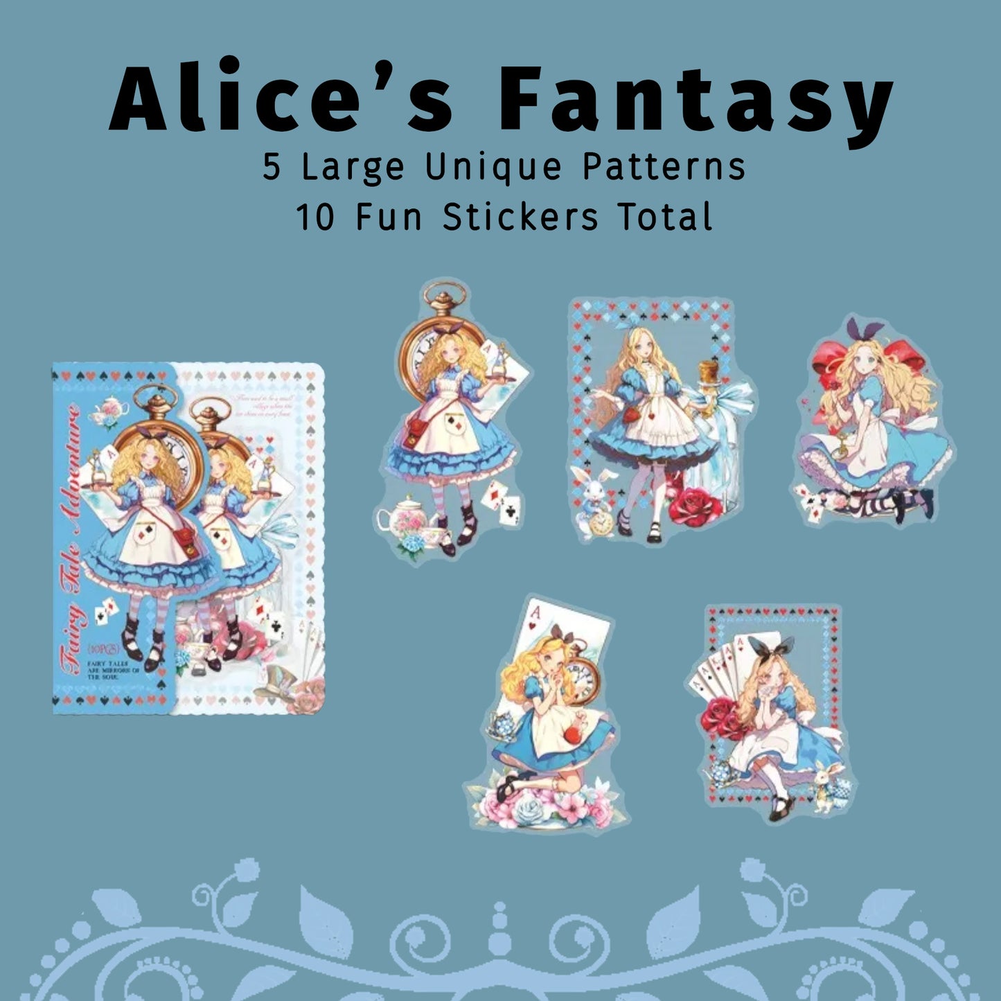 Alice's Fantasy |  Blue Fairytale Sticker Pack