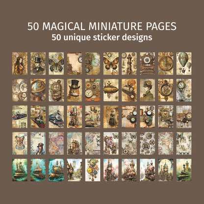 Steam Town | Khaki Mini Magi Sticker Book