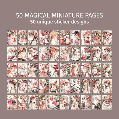 Strawberry Girl | Mauve Mini Magi Sticker Book